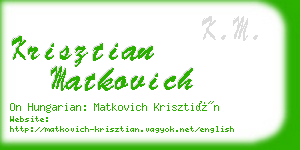 krisztian matkovich business card